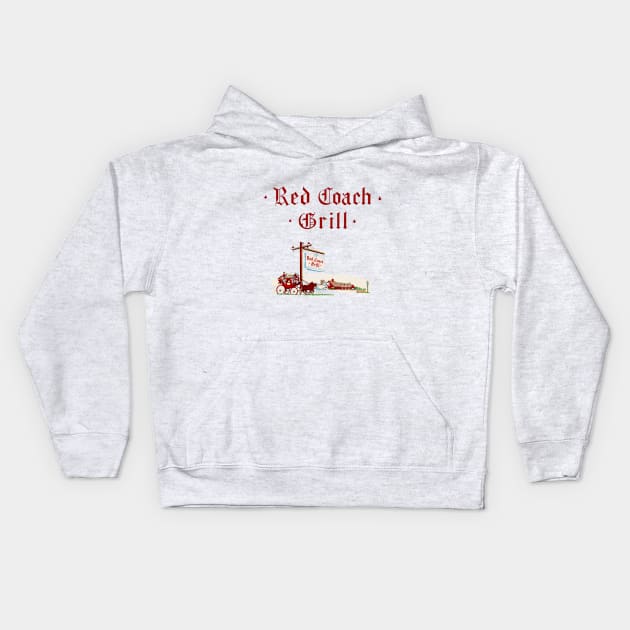 Red Coach Grill Kids Hoodie by fiercewoman101